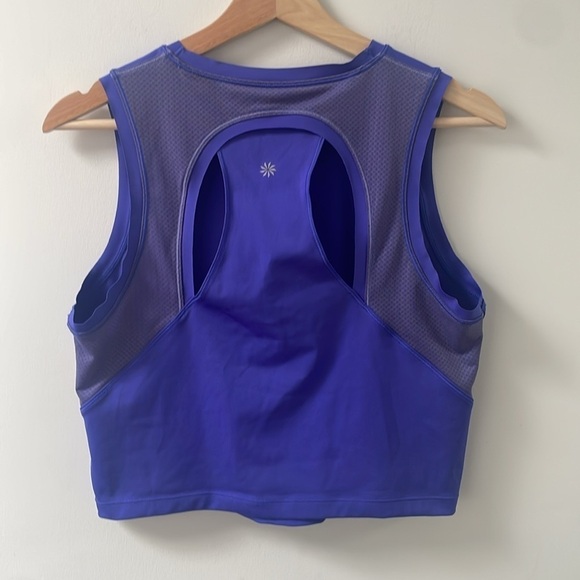 Athleta Blue Advantage Tank Sports crop top Vest blue purple size L - Picture 6 of 11